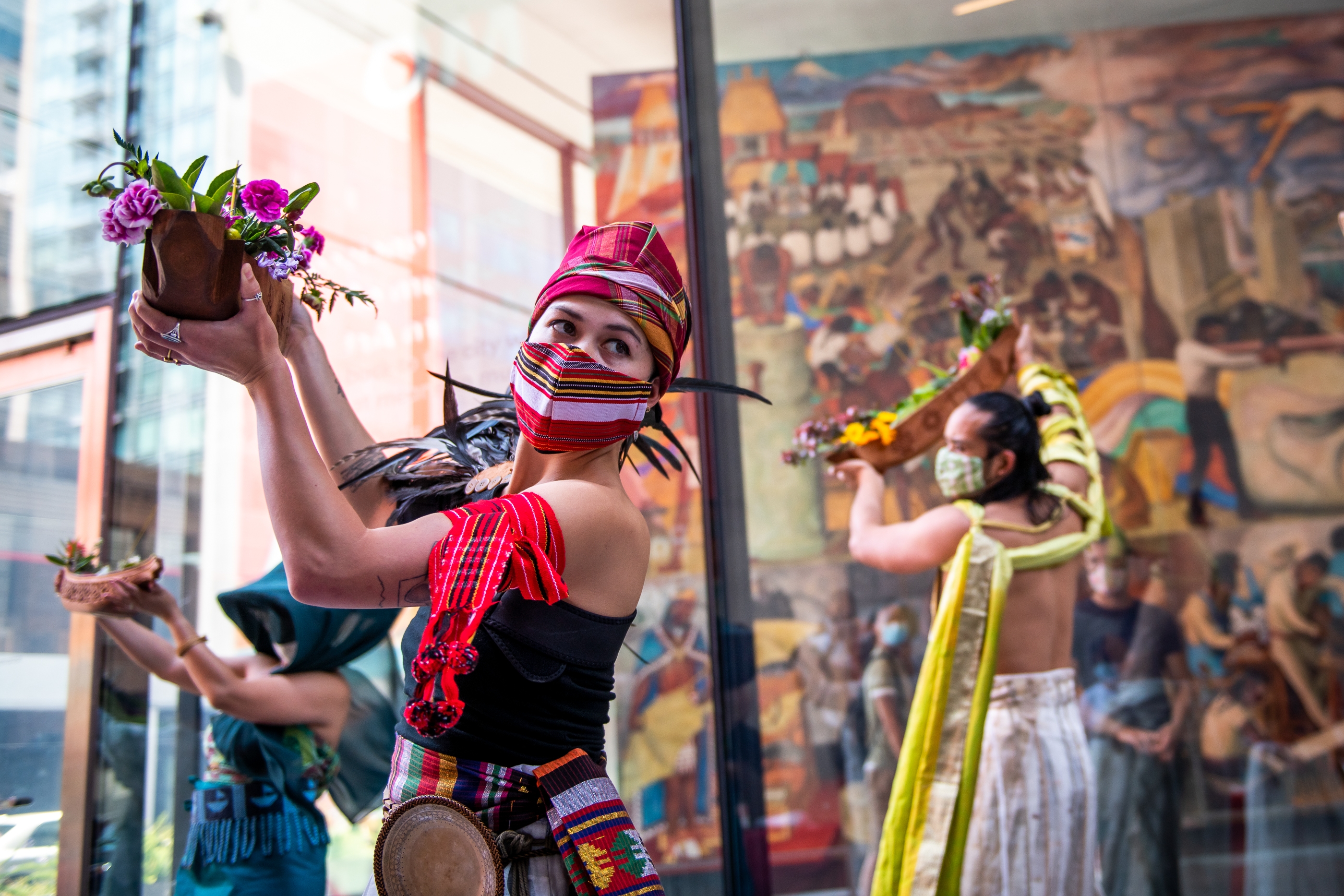 Dancers celebrate Filipino American History Month in San Francisco's Filipino Cultural Heritage District [Photo / Beth Laberge]