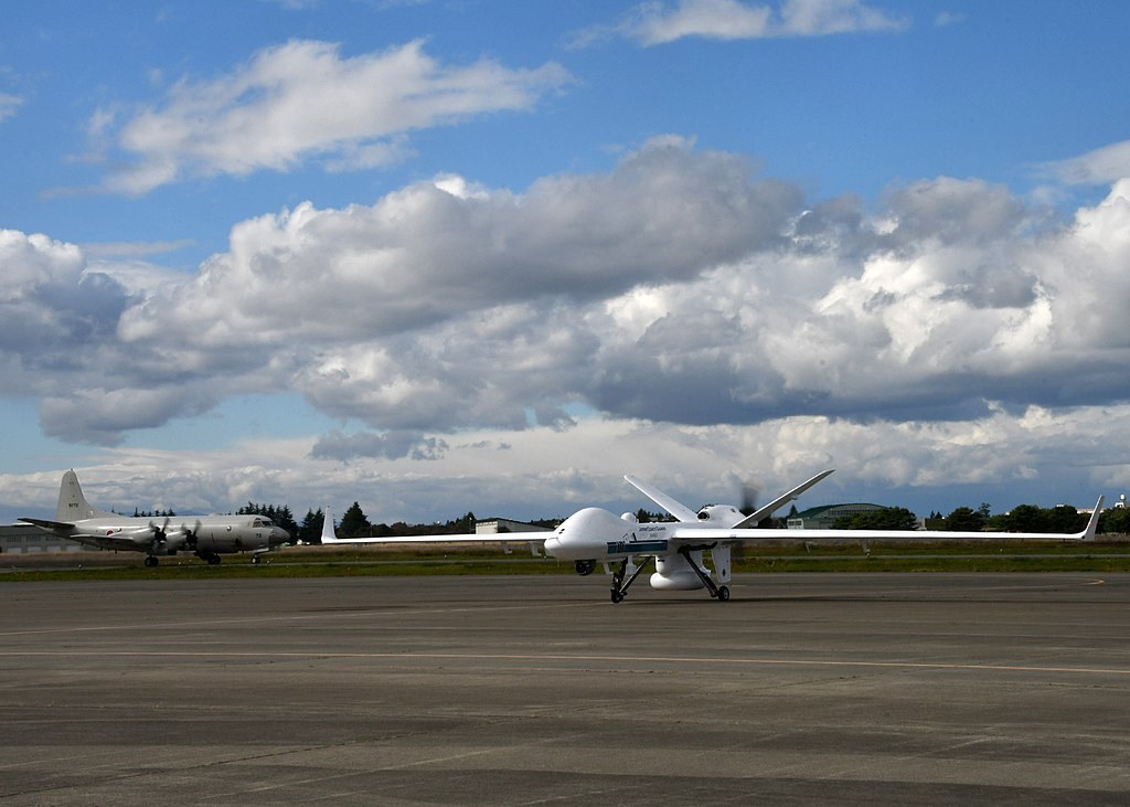 MQ-9B SeaGuardian on the runway at Hachinohe Air Base in Japan. [Image: Japanese Ministry of Defense]